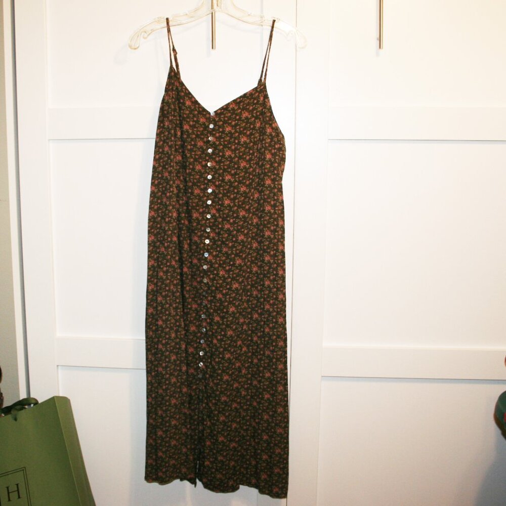 Lucky Brand Spaghetti Strap Corset Dress Pink/Brown Size XL